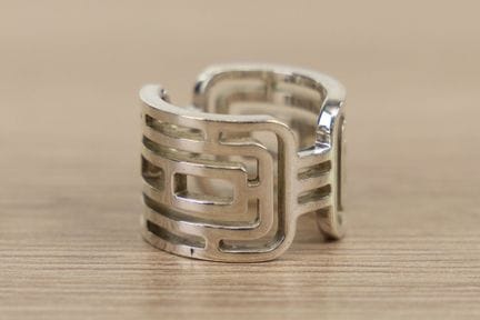HERMES - Bague "Arcane" en argent 925 millièmes, s