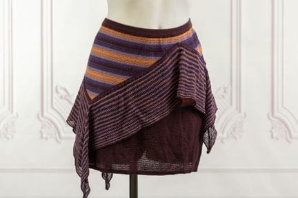 MISSONI - Mini jupe en mailles patchword à pans to