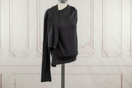 COURREGES - T-shirt à manches longues en coton noi