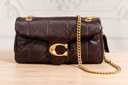 COACH - Sac Tabby en cuir matelassé marron, fermoi