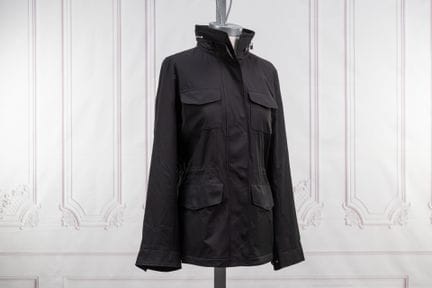 LORO PIANA - Veste coupe vent noir doublée de cach
