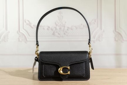 COACH - Mini "Tabby", in pelle martellata nera, ch