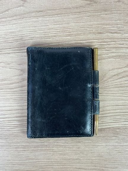 HERMES Paris - Porte agenda en cuir noir, porte st
