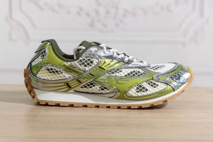 BOTTEGA VENETA - Baskets "Orbit" en cuir métallisé