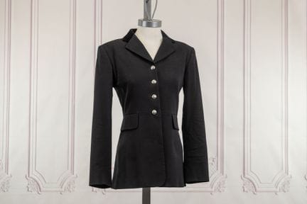 HERMES Paris - Veste cavalière en gabardine noire,
