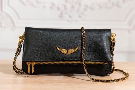 ZADIG & VOLTAIRE - Pochette "Rock" pliable en cuir