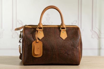 ETRO - Sac polochon en toile enduite cachemire et 