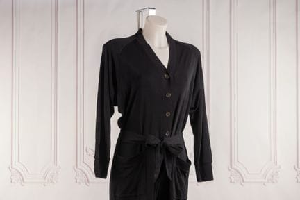 HERMES Paris - Combinaison en jersey noir, simple 