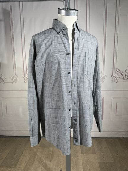 BALENCIAGA - Camicia in cotone Principe di Galles,