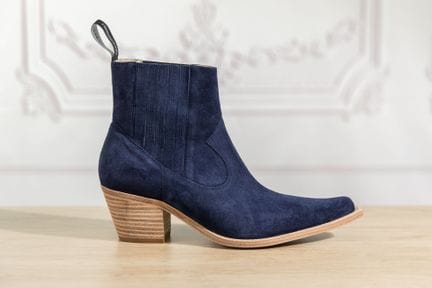 FREE LANCE - Paire de boots Sibelle en daim bleu m