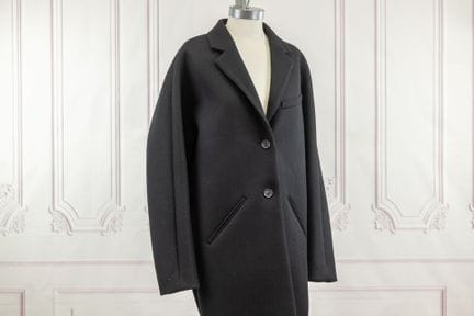 COURREGES - Manteau Boxy en drap de laine mélangé 