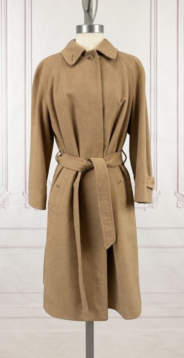 BURBERRY - Manteau long en cachemire sable, petit 