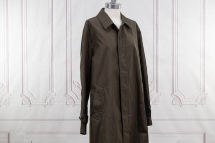 COACH - Imperméable homme kaki, col, simple bouton