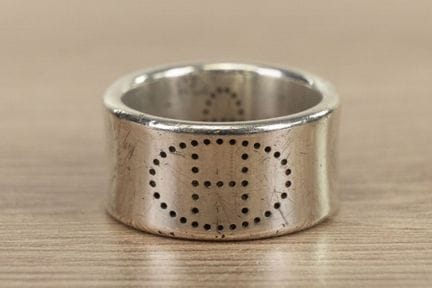 HERMES - Bague "Eclipse" en argent 925 ‰, signée.
