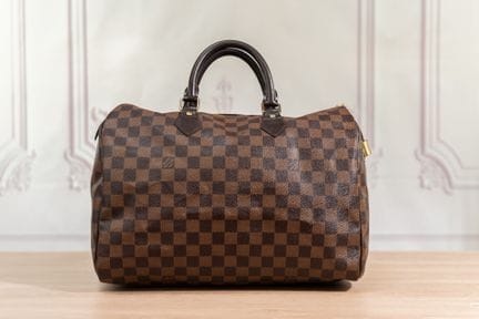 LOUIS VUITTON - Sac "Speedy 35" en toile damier éb