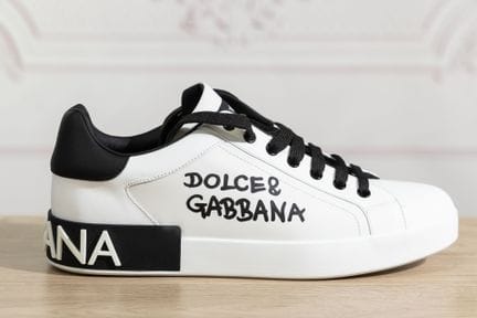 DOLCE GABBANA - Paire de sneakers en cuir bicolore