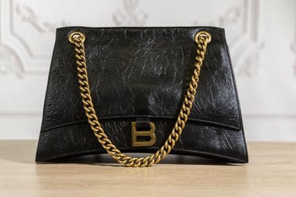 BALENCIAGA - Borsa "Crush" a forma di trapezio in 