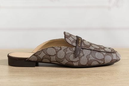 COACH - Paio di mocassini con retro aperto in tela