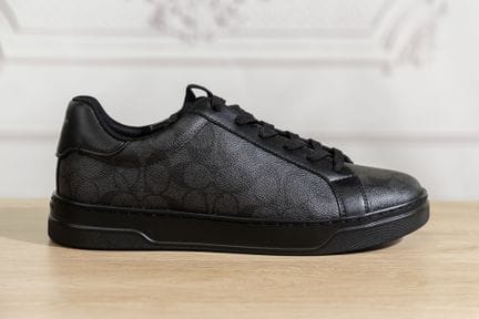COACH - Paio di sneakers con lacci in pelle nera e