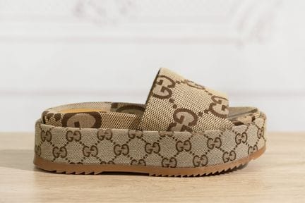 GUCCI - Paire de mules sur plateforme à semelle cr
