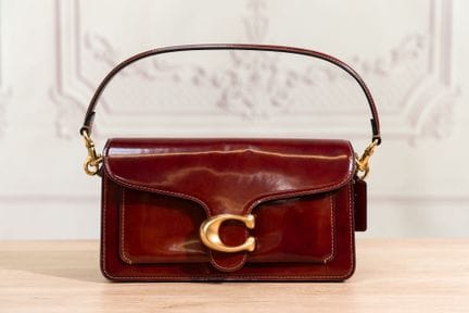 COACH - Sac Tabby en cuir glacé fauve, fermoir aim