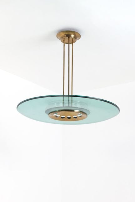 马克斯·英格兰（1908-1969）
吊灯——1508型
黄铜与染色玻璃
Fontana Arte 