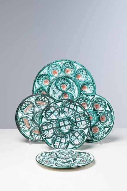 Robert Picault (1919-2000)
Grand plat et quatre as