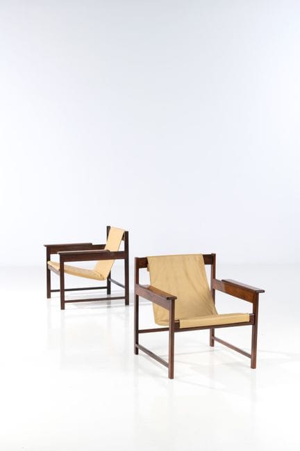 x Sergio Rodrigues (1927-2014)
Paire de fauteuils 