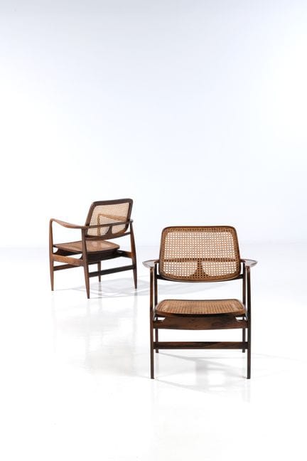 x Sergio Rodrigues (1927-2014)
Paire de fauteuils 