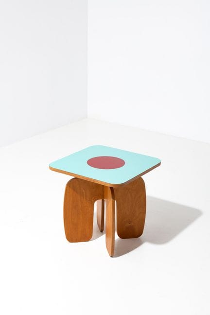 Ettore Sottsass (1917-2007)
Side table
Plywood and