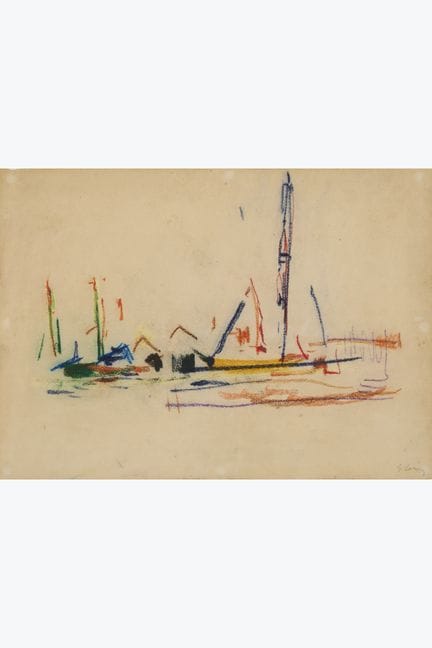 Eugène Leroy (1910–2000)
Ohne Titel (Hafen), um 19