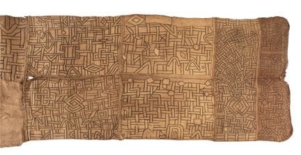 Tissu brodé, culture Kuba, République démocratique