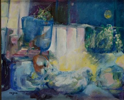 MARIA DOLORES FERNANDEZ TEIJERIO 
„Nocturne“
Öl au