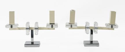 Paire de lampes Jacques Adnet
Avec deux points lum