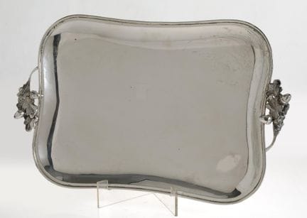 Plateau en argent espagnol, titre 916, Perez Ferna