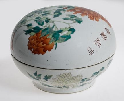 Boîte en porcelaine, dynastie Qing, Chine, seconde