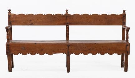 Banc rustique, Espagne, XIXe siècle
En pin, avec d