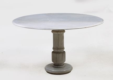 Table basse en marbre blanc, XXe siècle
Avec colon