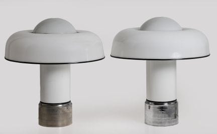 Coppia di lampade da tavolo ispirate al modello Br
