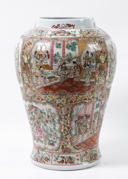 Vase chinois en porcelaine « famille rose », XXe s