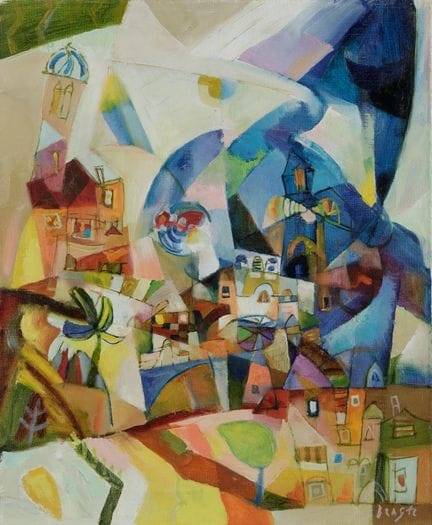 MILJENKO BENGEZ 
Zagreb, Kroatien (1954)
„Dorf“
Öl