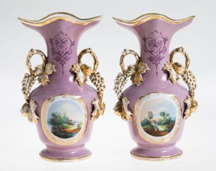Par de jarrones «Isabelline», siglo XIX
De porcela