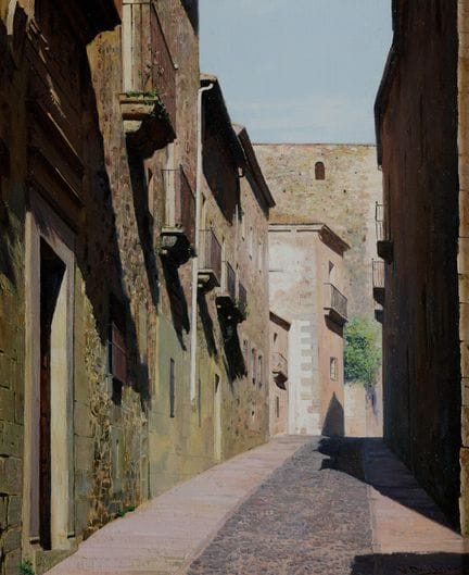 ANONIMO 
(XX secolo)
"Strada di paese"
Olio su tel