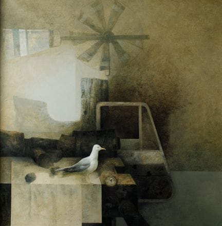 MANUEL LOPEZ HERRERA 
Madrid (1946)
"Gabbiano"
Oli