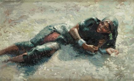 JOSE MANUEL GARCIA LOPEZ 
(1952)
„Indien“
Öl auf L
