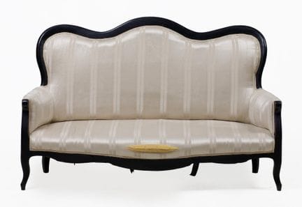 Canapé et fauteuil polychromes, fin du XIXe - débu