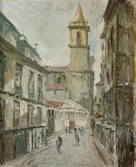 SCUOLA SPAGNOLA 
(XX secolo)
"Strada di paese"
Oli