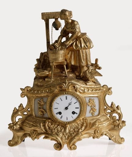 Reloj de sobremesa de estilo Napoleón III, Francia