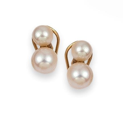 BOUCLES D'OREILLES « TOI ET MOI », OR ET PERLES
Bo