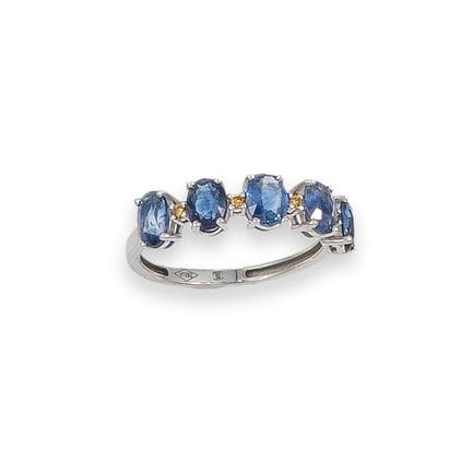 RING, GOLD, DIAMANTEN UND SAPHIRE
Fünfstein-Ring (